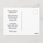 Golfbälle mit Weihnachtsmannmützen Weihnachten Ein Postkarte (Rückseite)