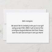 Golfbälle mit Weihnachtsmannmützen Weihnachten Einladung (Rückseite)