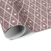 Golfbälle & Schläger Argyle auf Grau Rot Geschenkpapier (Rolleneckpunkt)