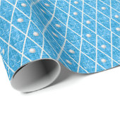 Golfbälle & Schläger Argyle auf hellblau Geschenkpapier (Rolleneckpunkt)
