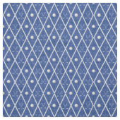 Golfbälle & Schläger Argyle auf mittelblau Stoff (Muster)