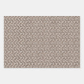 Golfbälle & Schläger Argyle auf mittelbraun Geschenkpapier Set (Vorderseite 3)