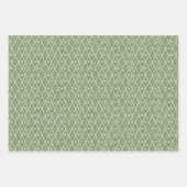 Golfbälle & Schläger Argyle auf Pickle Green Geschenkpapier Set (Vorderseite 3)