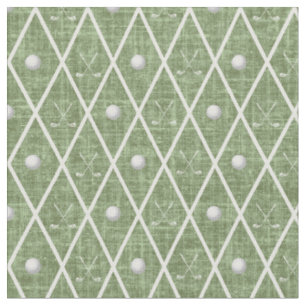Golfbälle & Schläger Argyle auf Pickle Green Stoff
