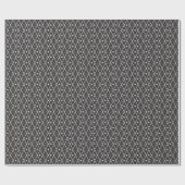 Golfbälle & Schläger Argyle auf Schwarz Geschenkpapier (Flach)