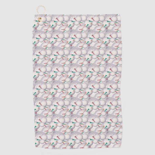 Golfbälle und Golf T-Shirts Golfhandtuch (Vorderseite)