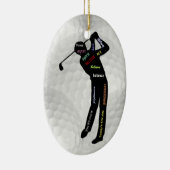 Golfbälle und Motivierend Golfworte Keramik Ornament (Rechts)