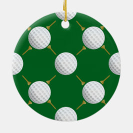 Golfbälle und T-Shirts auf Green Keramikornament