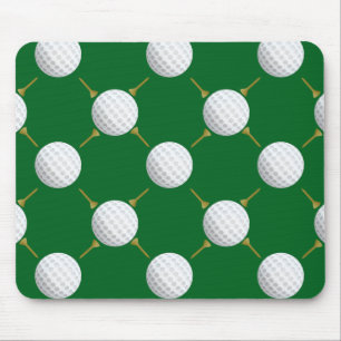 Golfbälle und T-Shirts auf Green Mousepad