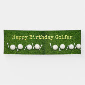 Golfbälle und T-Shirts auf grünem Hintergrund Gebu Banner (Horizontal)