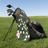 Golfbälle und T-Shirts Gemustert Golfer Monogram Golfhandtuch (Gras)