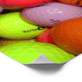 Golfbälle und weitere Golfbälle Poster (Ecke)