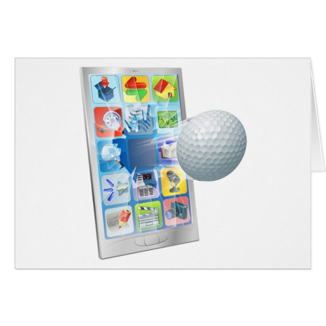 Golfballfliegen aus Handy heraus (Vorderseite (Horizontal))