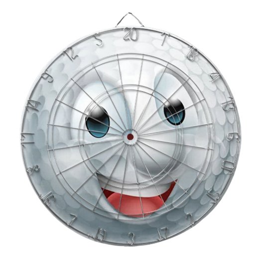 “Golfballgesicht” Dartboard Dartscheibe (vorne)