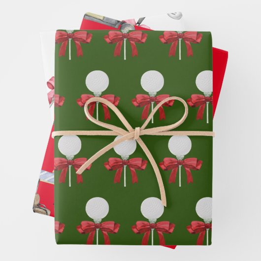 Golfballkarren Eisen für Golfer Geschenkpapier Set (Beispiel)