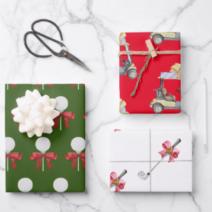 Golfballkarren Eisen für Golfer Geschenkpapier Set