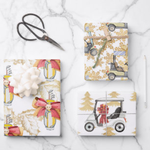 Golfballkarren Eisen für Golfer Geschenkpapier Set