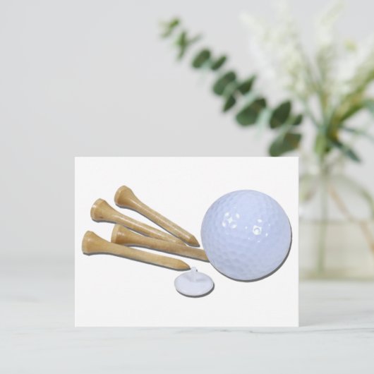 GolfBallMarkerTees020511 Postkarte (Stehend Vorderseite)