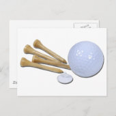 GolfBallMarkerTees020511 Postkarte (Vorne/Hinten)