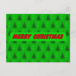 Golfbäume und Korb Weihnachtskarte Einladungspostkarte