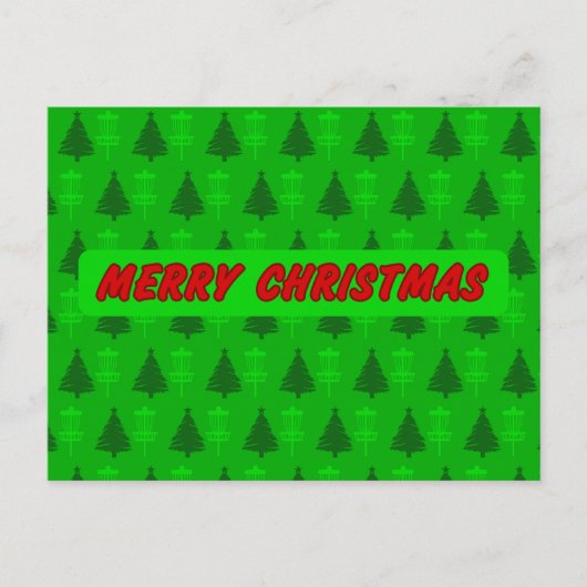 Golfbäume und Korb Weihnachtskarte Einladungspostkarte (Vorderseite)