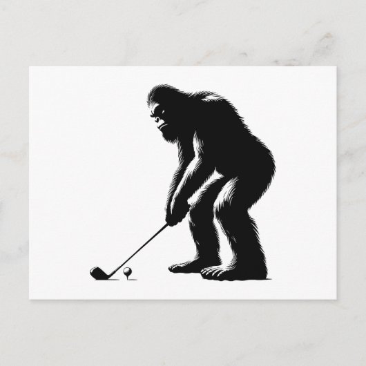 Golfbigfoot Feiertagspostkarte (Vorderseite)