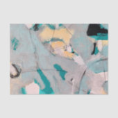 Golfbrise Abstrakt Aquamarin, Gold, Weiß Seidenpapier (Vorderseite)