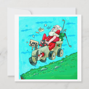 Golfcart Sankt Feiertagskarte