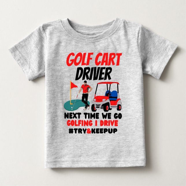 Golfcartfahrer versuchen, T - Shirt behalten (Vorderseite)