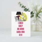 GolfChick Days Postkarte (Stehend Vorderseite)