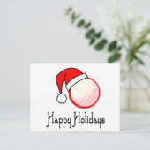 GolfChick Happy Holidays Feiertagspostkarte (Stehend Vorderseite)
