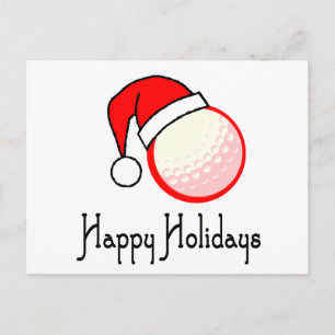 GolfChick Happy Holidays Feiertagspostkarte