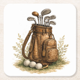 Golfclub-Kollektion Fairway Rechteckiger Pappuntersetzer
