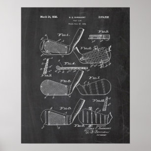 Golfclub-Patent Poster