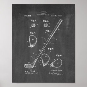 Golfclub-Patent - Tafel Poster