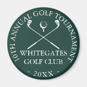 Golfclub-Turnier Custom Emerald Green Magnet (Vorne)