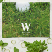 Golfclub und Ball Personalisiert Geschirrtuch (Gefaltet)