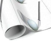 Golfclub- und Golfballentwurf Geschenkpapier (Rolleneckpunkt)