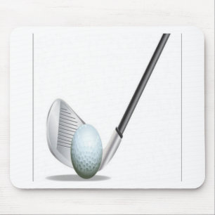 Golfclub- und Golfballentwurf Mousepad