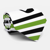 Golfclub und schwarz-grüne Bälle Krawatte (Gerollt)