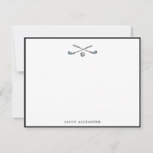 Golfclubs und Ball Black Border