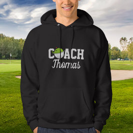 Golfcoach Golfer Ball Typografie Personalisiert Hoodie