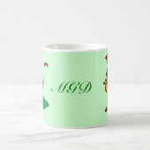 Golfdamengolfspieler mit der Monogramm-Tasse Kaffeetasse (Mittel)