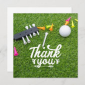 Golfdanken Sie Karte roten Herz Liebe für Golfer (Vorne/Hinten)