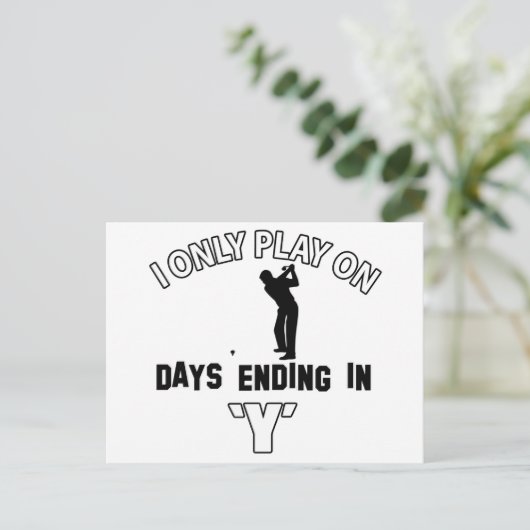 Golfdesigns Postkarte (Stehend Vorderseite)