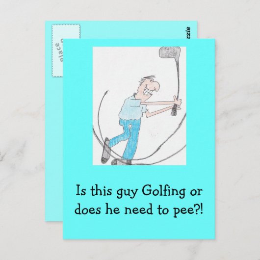 Golfdilema Postkarte (Vorne/Hinten)