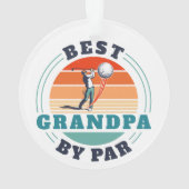 Golfen Beste Opa nach Maß Retro Weihnachten Ornament (Rückseite)