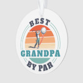 Golfen Beste Opa nach Maß Retro Weihnachten Ornament (Vorderseite)