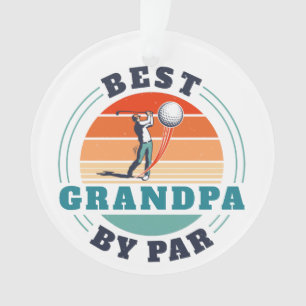 Golfen Beste Opa nach Maß Retro Weihnachten Ornament