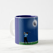 "GOLFEN DURCH MOONLIGHT" Funny Golfers Tasse (Vorderseite Links)